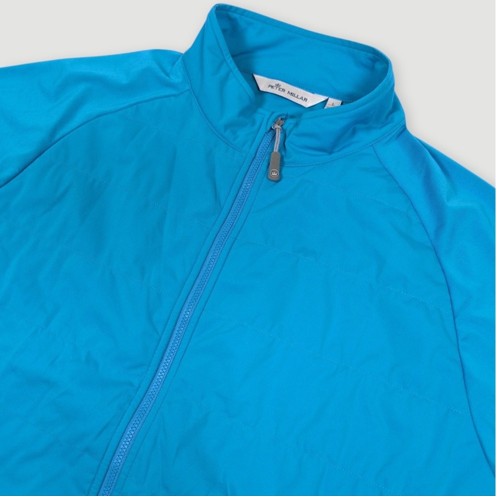 Peter Millar Crown Sport Merge Hybrid Jacket Mens Large Blue Quilted Performance